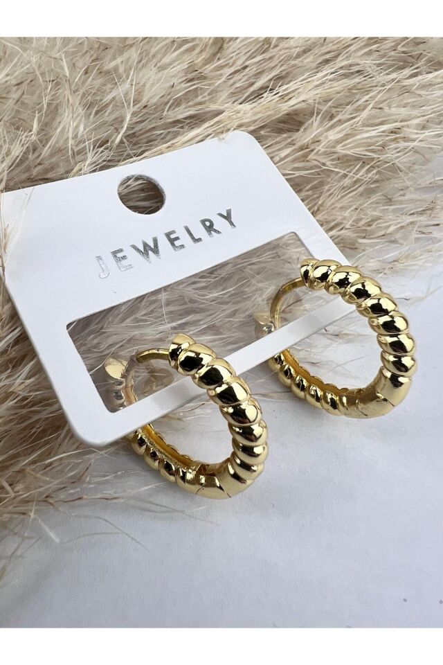 Burma Model Kadın Küpe Gold