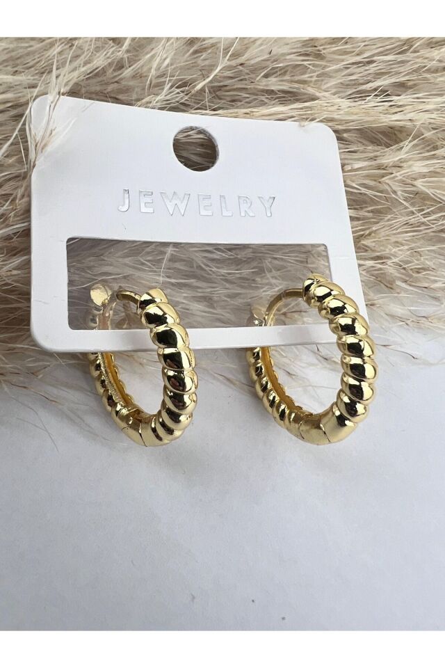 Burma Model Kadın Küpe Gold