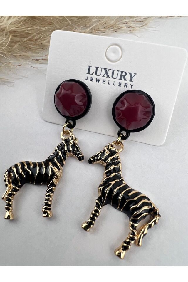 Zebra Model Kadın Küpe