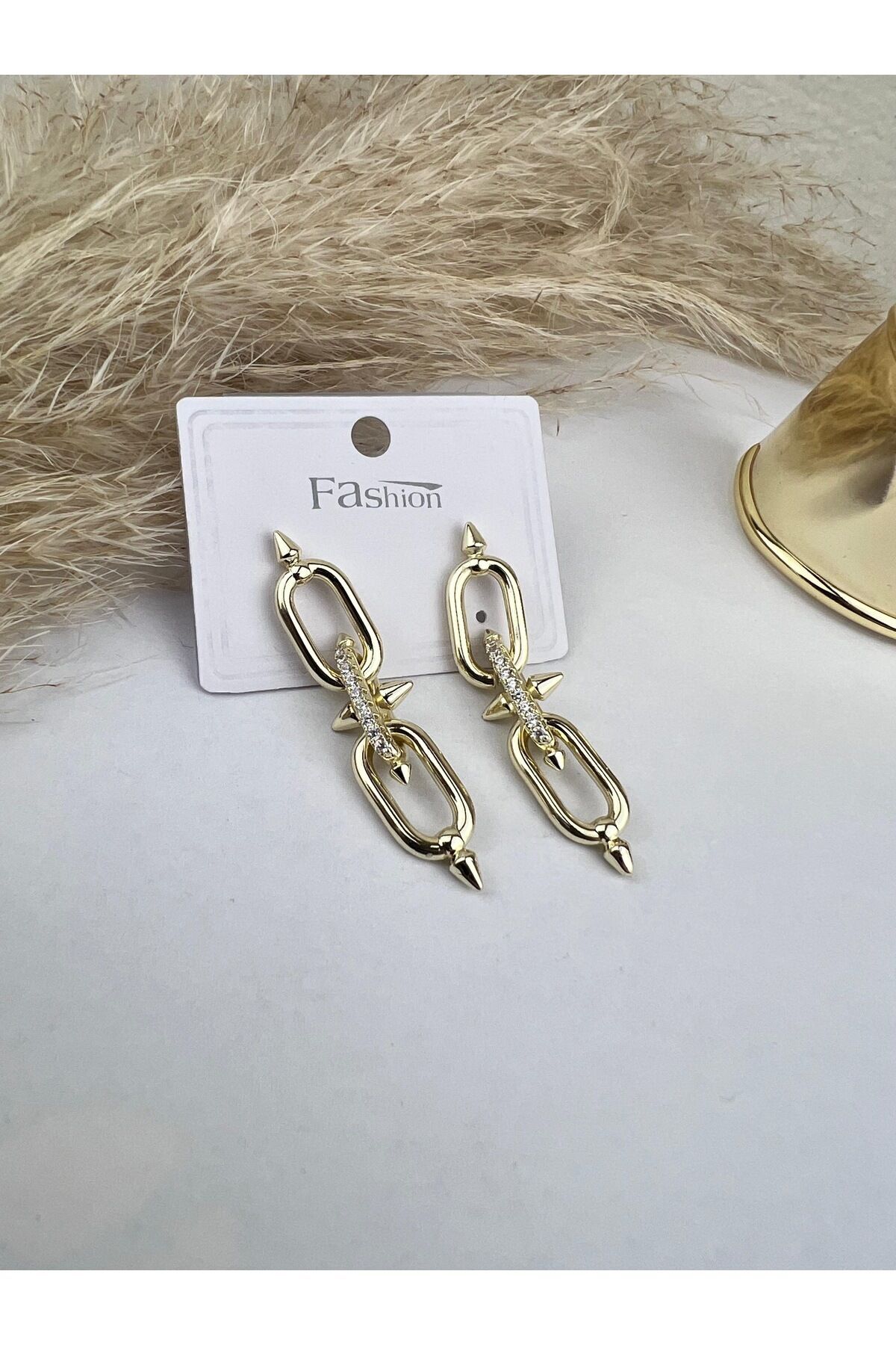 Tiffany Küpe Taşlı Küpe