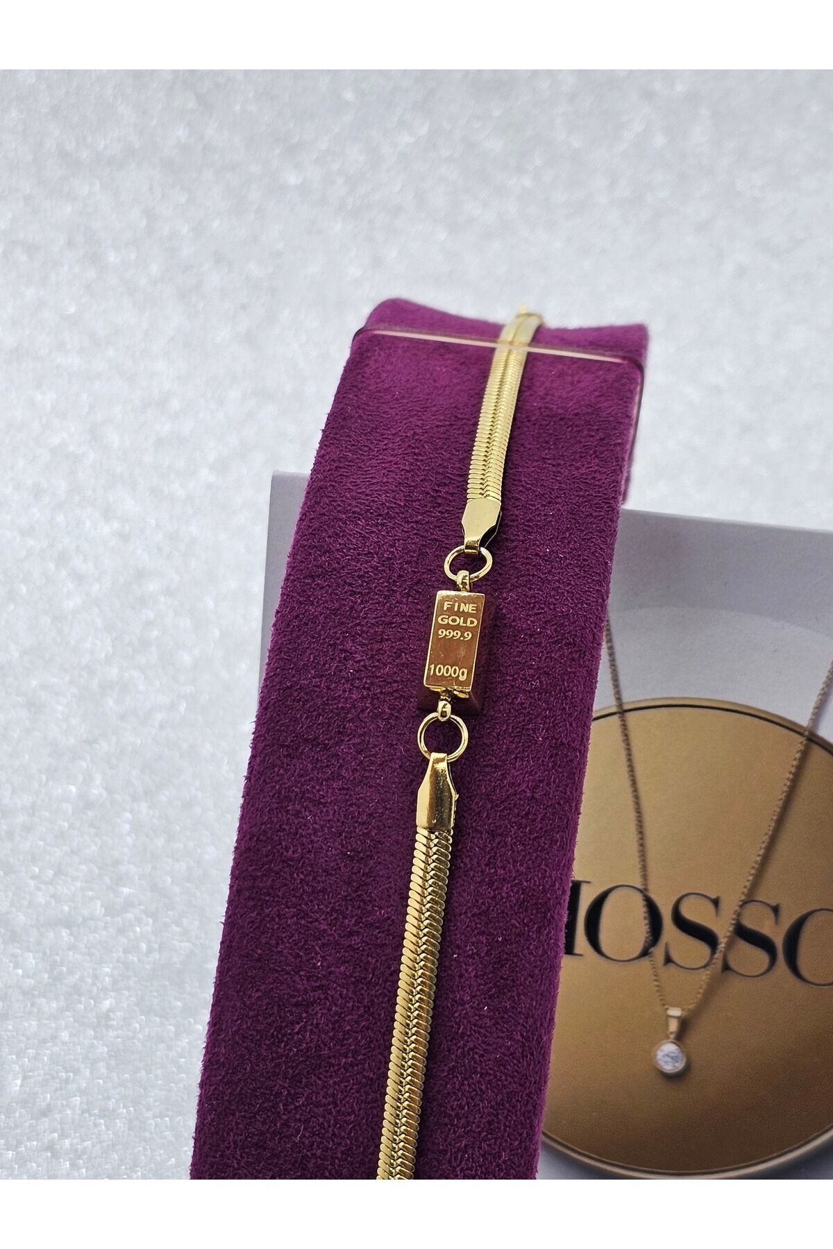 Xuping Külçe Modelli Çelik Altın Renk Bileklik