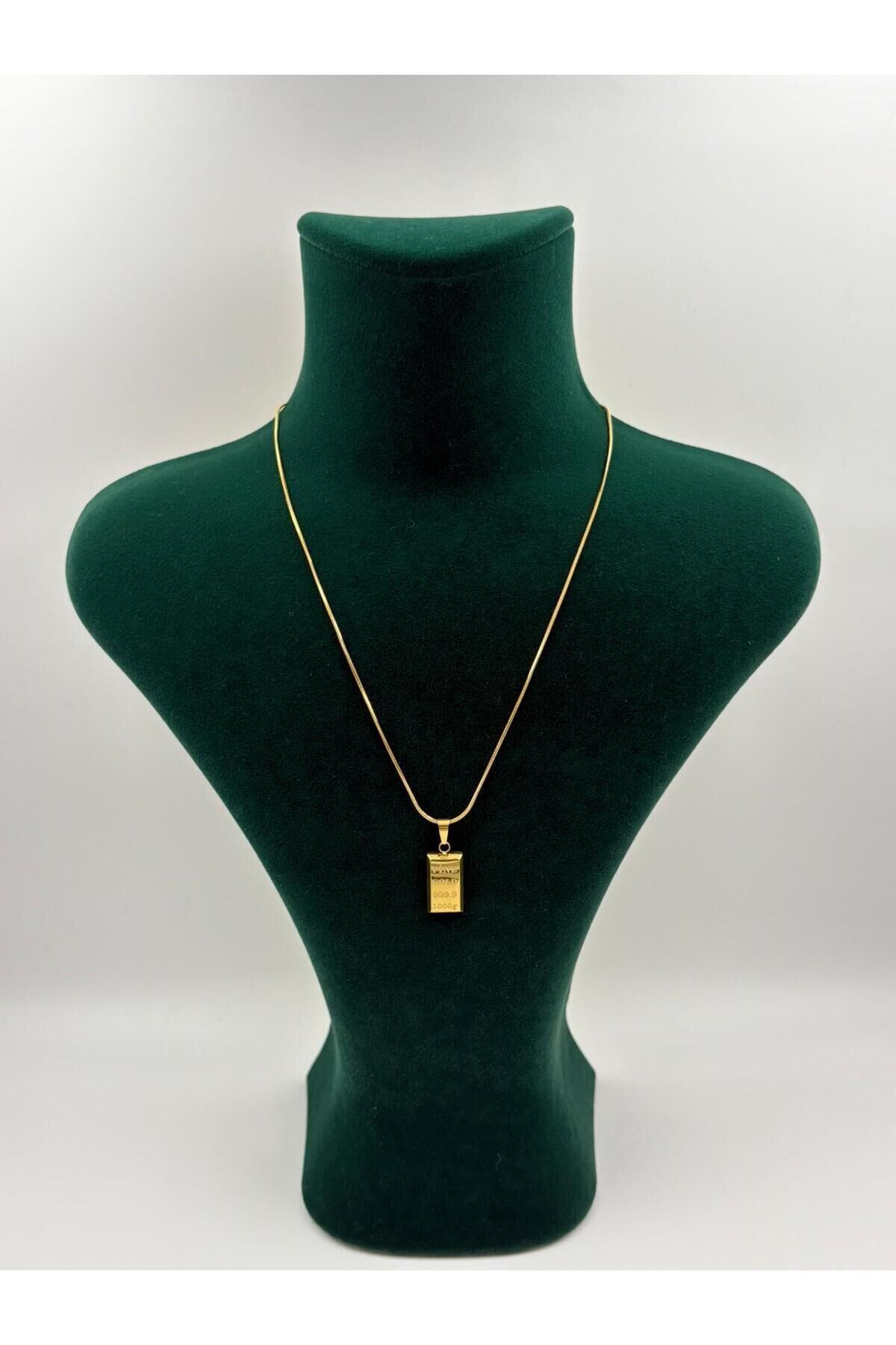 Mini Külçe Altın Model Kolye