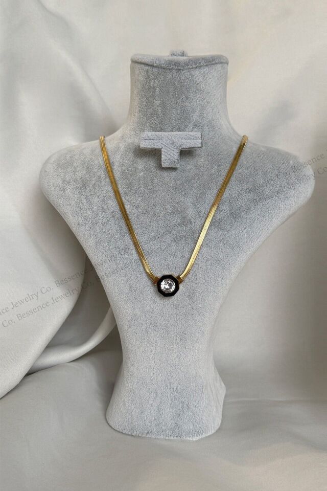 Xuping 14K Gold VIP Double Dorika ve Taş Sıralı Bileklik - 17 CM+2 CM AYARLANABİLİR