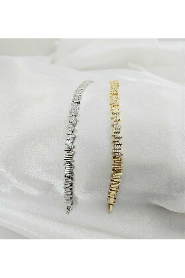 Gold Külçe Altın Detaylı Çelik Kolye