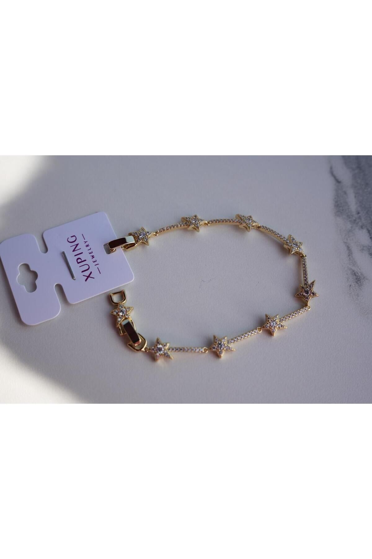 XUPİNG 14K 17+2 cm Yıldızlı Bileklik