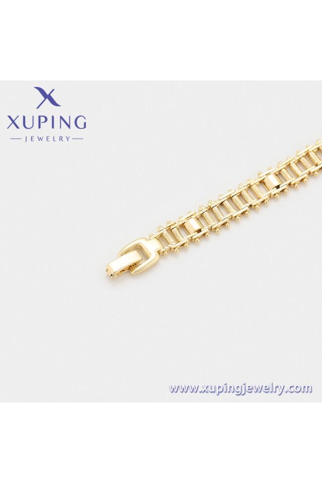 Xuping 14K Altın Kaplama Ray Model Çelik Bileklik