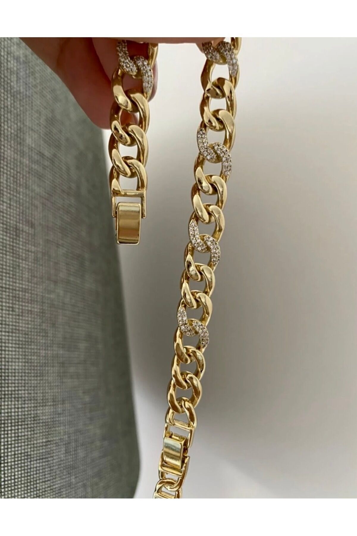 XUping 14K Çelik Altın Kaplama Gurmet Bileklik