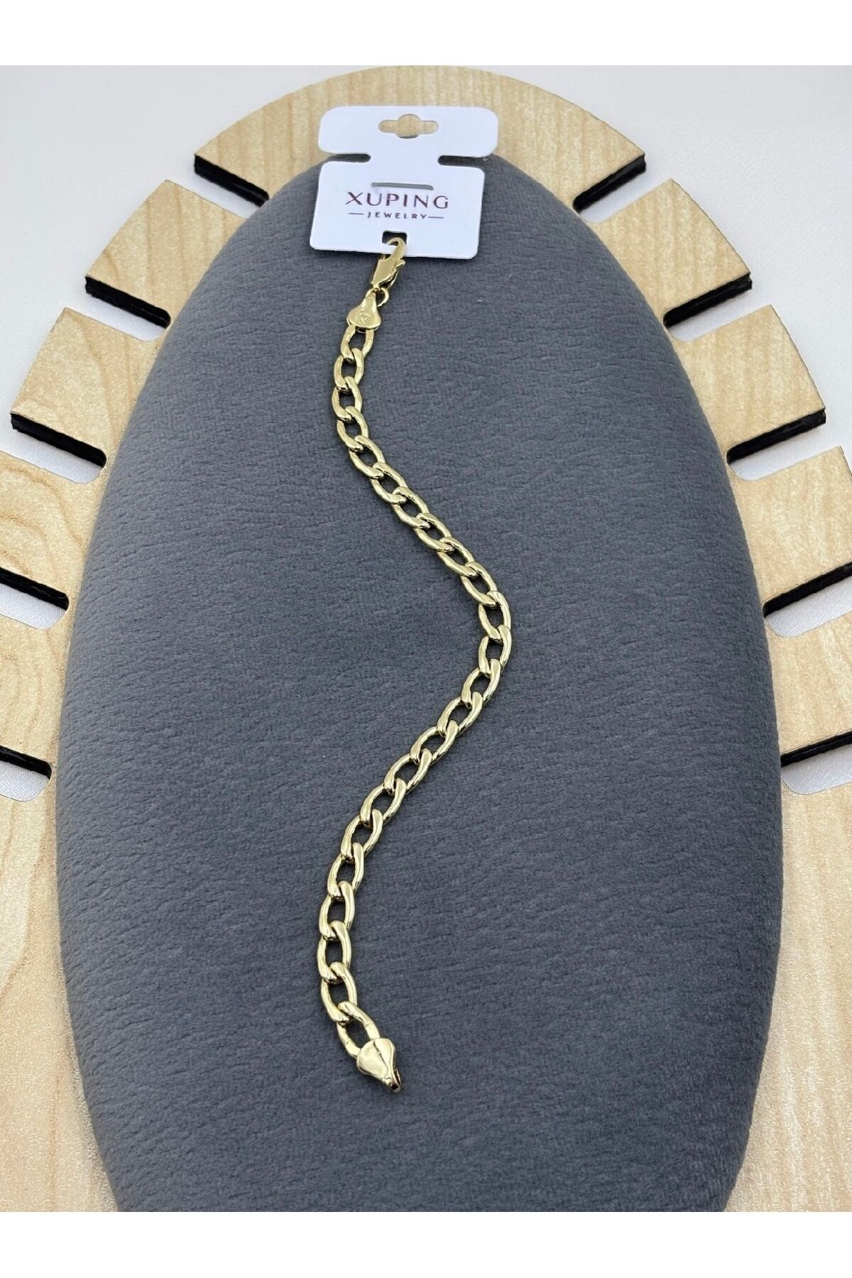 Xuping Kalın Halkalı Kararmaz Gold Zincir Bileklik
