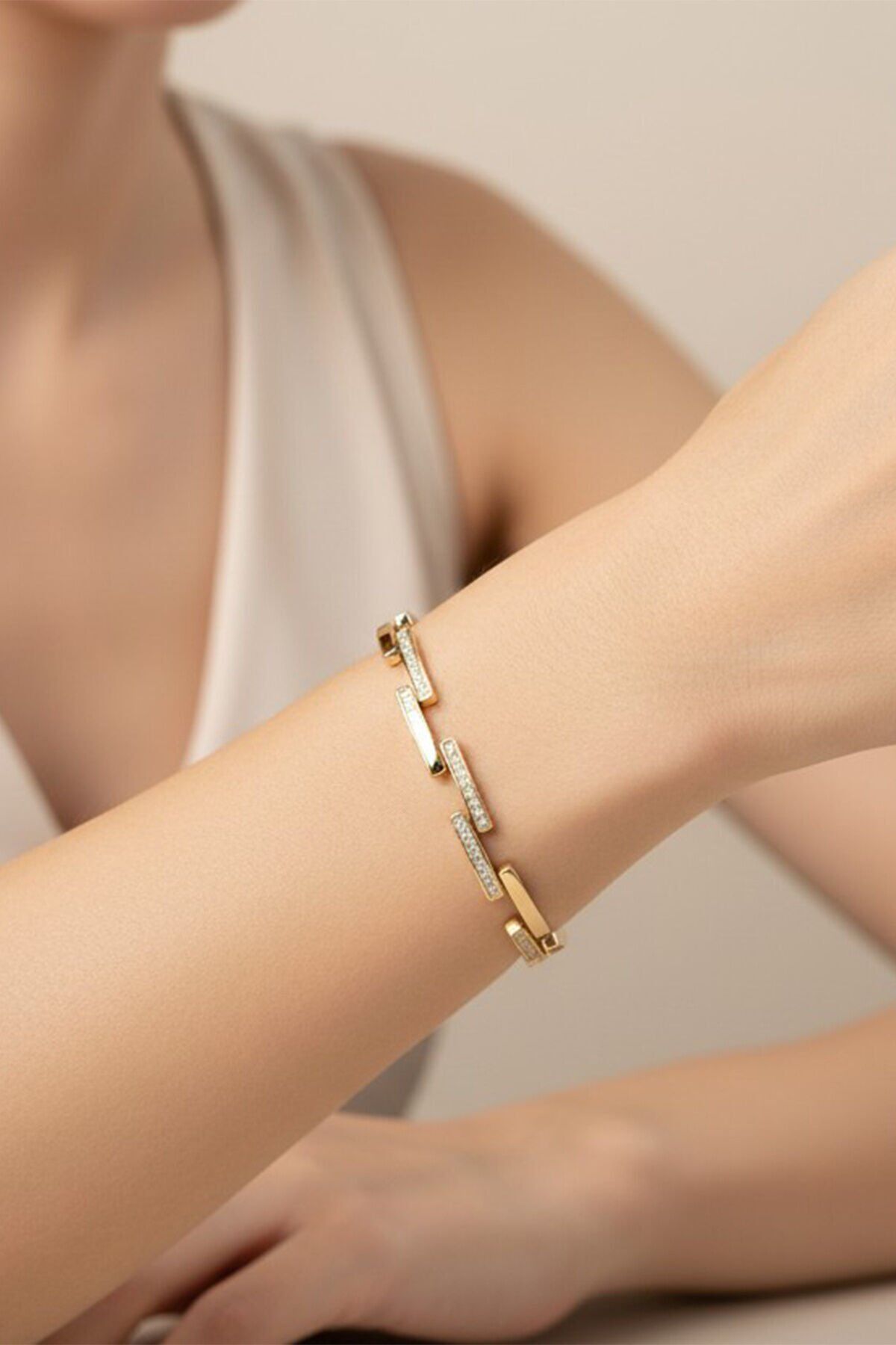 STİL İNCİSİ/XUPING JEWELRY /ÇUBUK ZİRKON TAŞLI BİLEKLİK