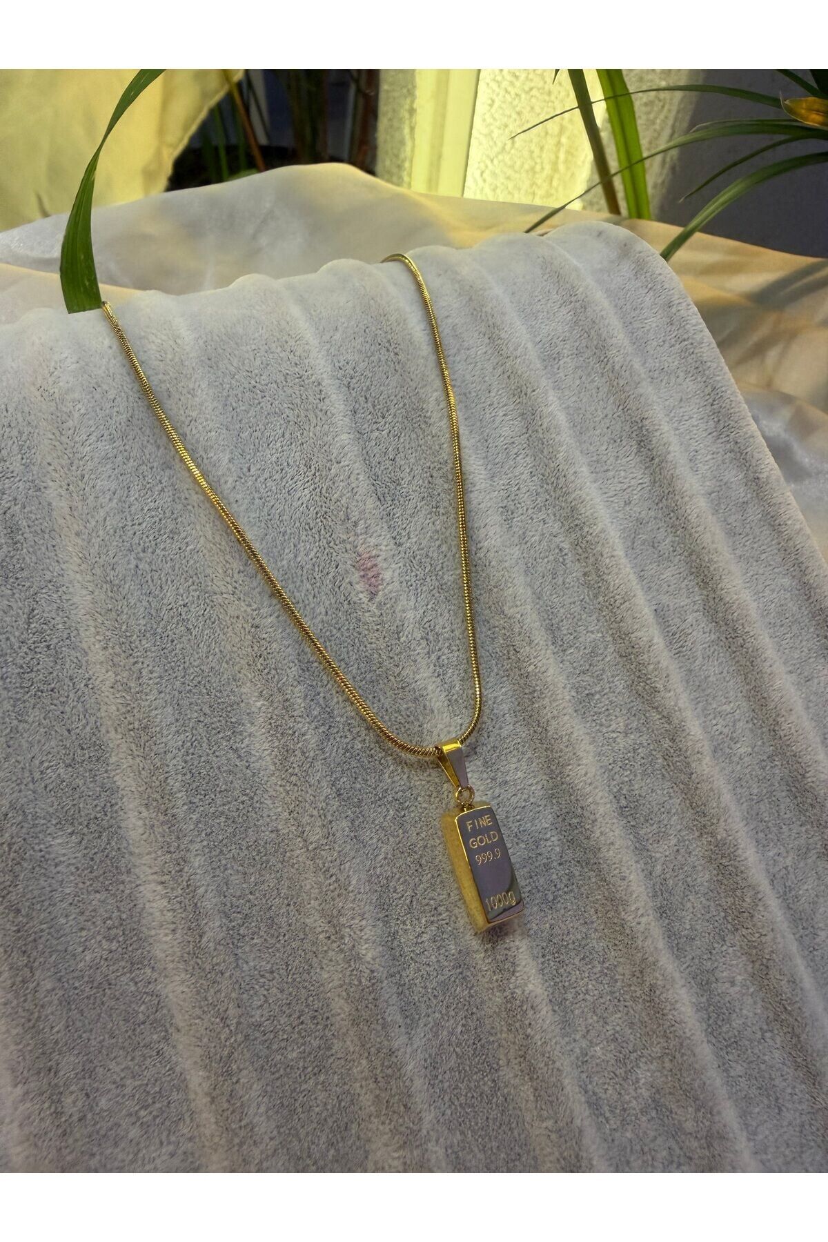 Külçe Paslanmaz Çelik VİP Kolye