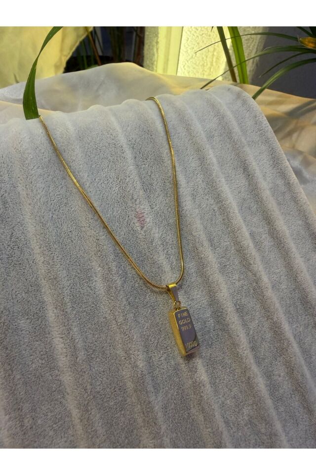 Külçe Paslanmaz Çelik VİP Kolye