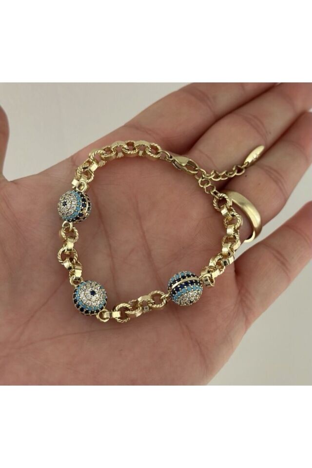 XUping 14K Taşlı Nazar Boncuğu Bilekliği