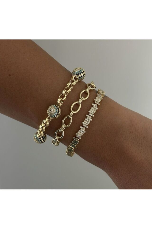 XUping 14K Taşlı Nazar Boncuğu Bilekliği