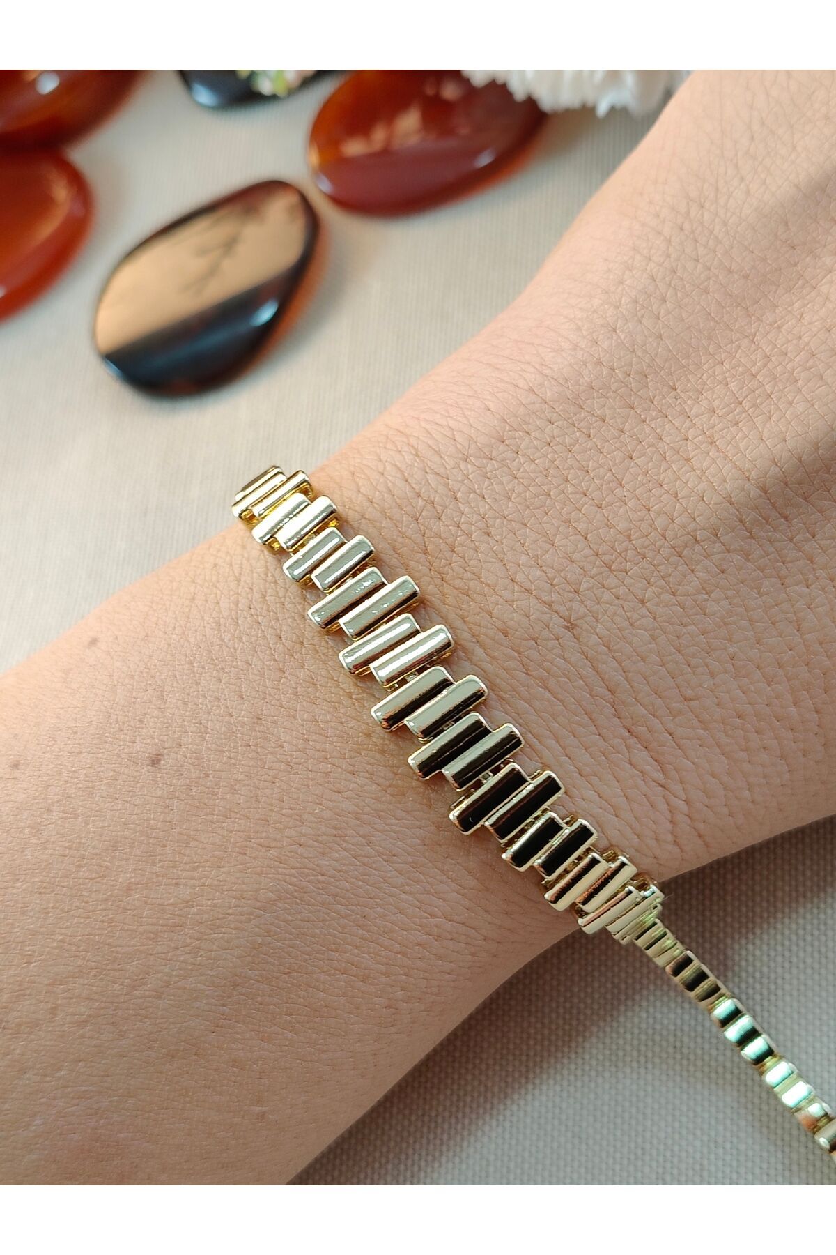 Vip Çelik Bilekli Taşsız Tırtıklı Model 18+3 cm