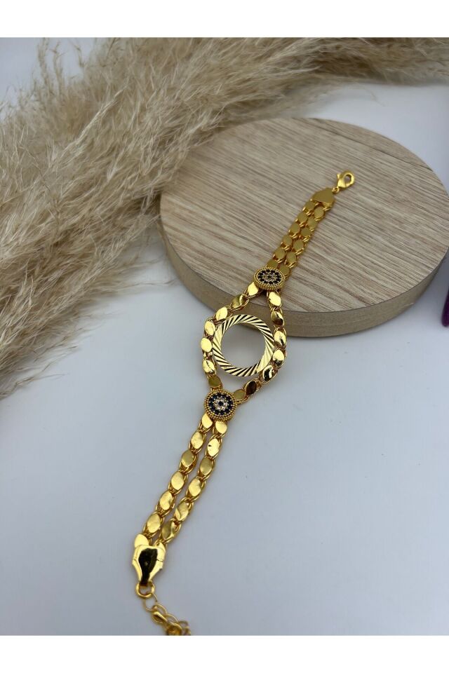 Arpa Model Çeyreklik Nazar Boncuklu Bileklik