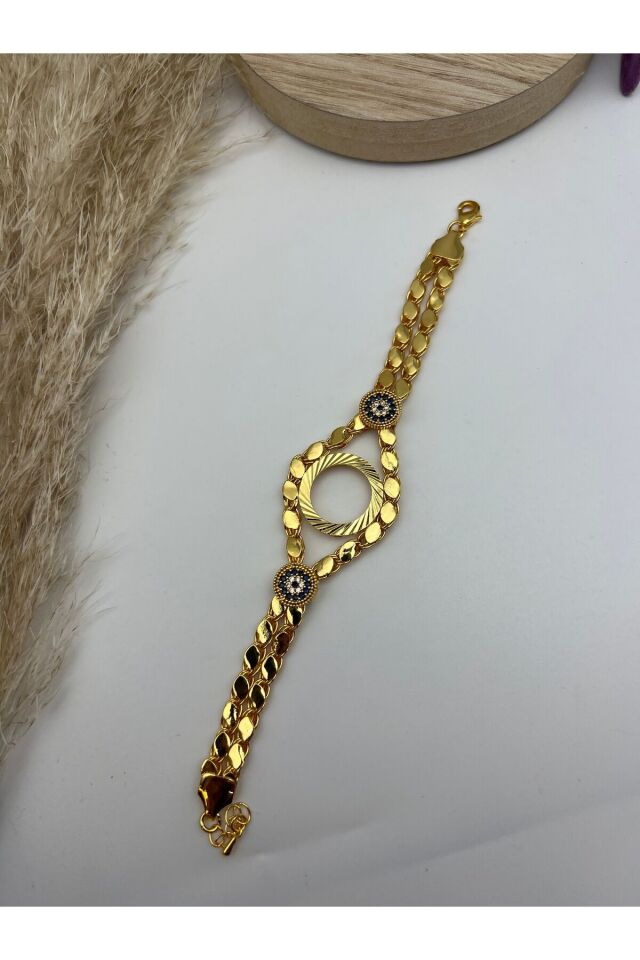 Arpa Model Çeyreklik Nazar Boncuklu Bileklik