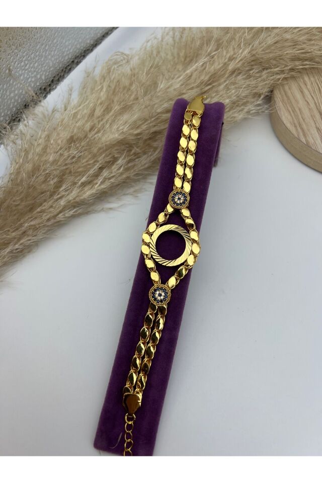 Arpa Model Çeyreklik Nazar Boncuklu Bileklik