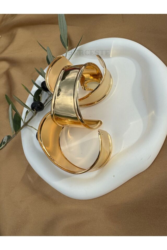 Xoxo Model Gold Kalın Kelepçe